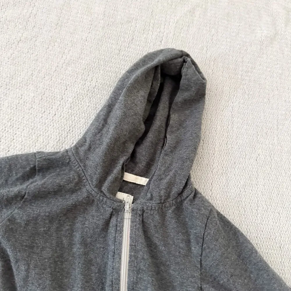 Mini Mioche Grey Zippered Hood One Piece Jumpsuit Romper - 3 to 6 Months